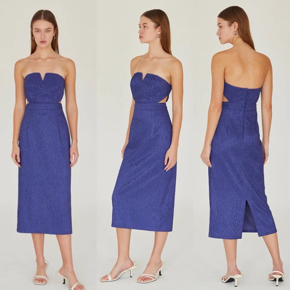 NWT Crescent Bella Textured Midi Dress